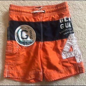 GapKids XS(4-5) Orange Swim Trunks